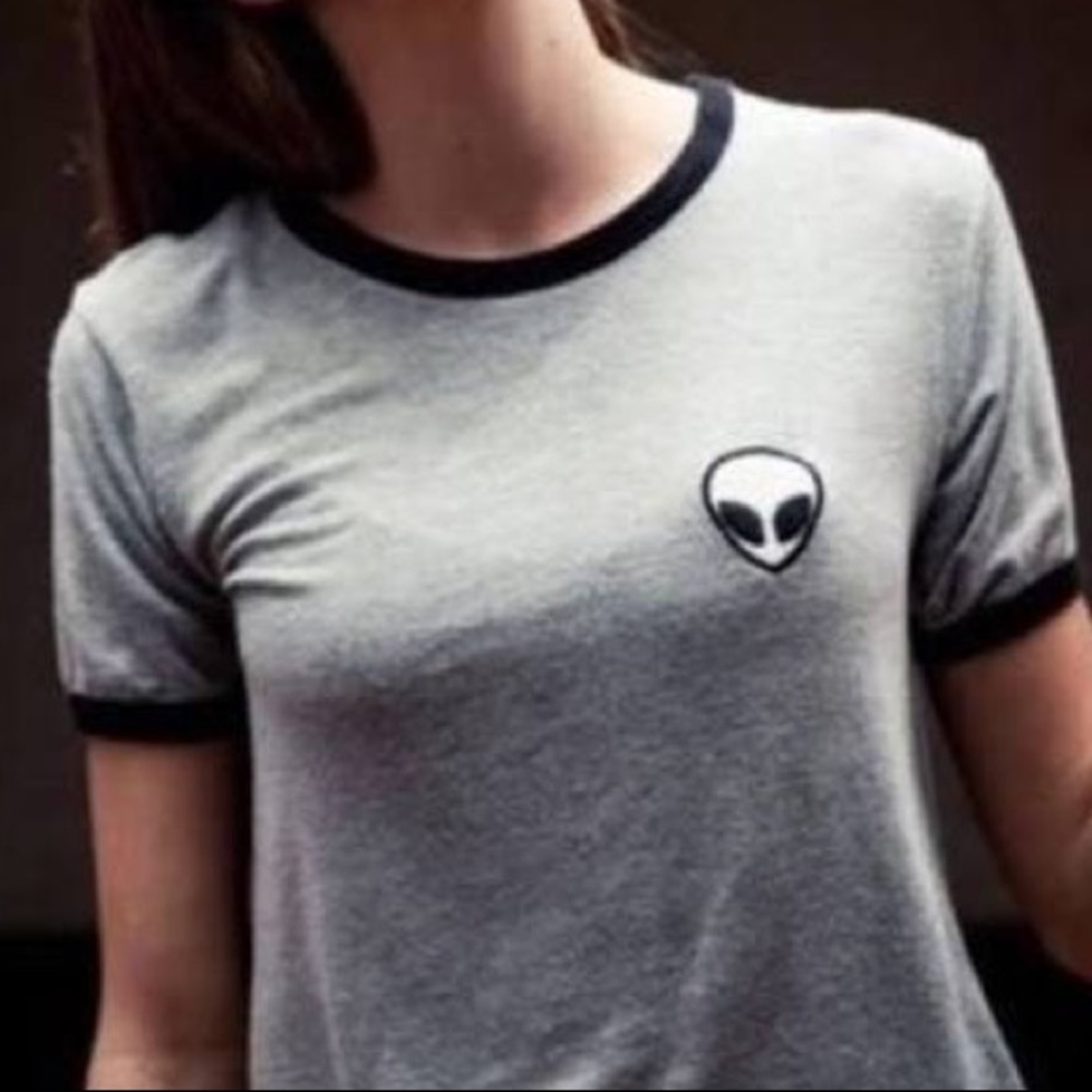 Brandy Melville Alien Patch Shirt